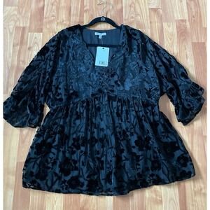 DR2 Black Plepum Top